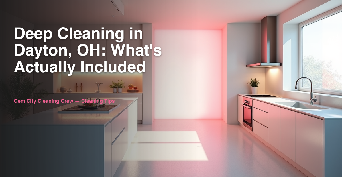 Deep Cleaning in Dayton, OH: What's Actually Included
