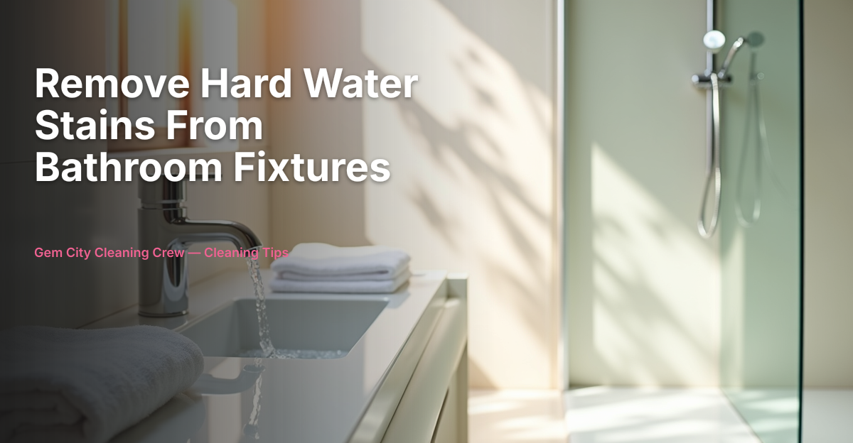 How to Remove Hard Water Stains From Bathroom Fixtures