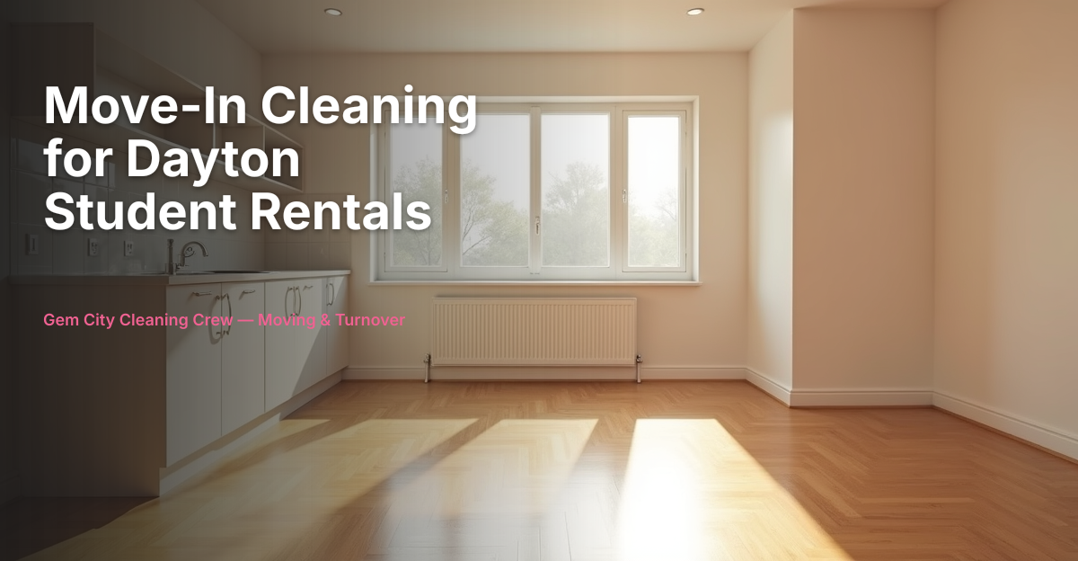 Move-In Cleaning for Dayton Student Rentals: 2026 Guide
