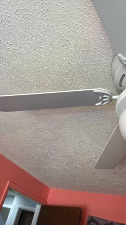 Clean ceiling fan after professional move-out cleaning with dust-free blades